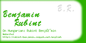 benjamin rubint business card